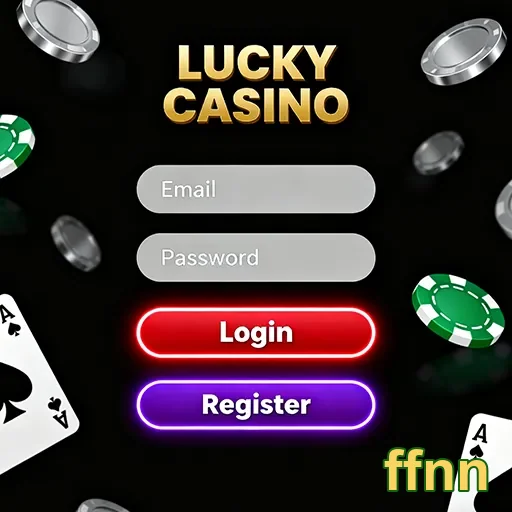 Tela de login do cassino FFNN com design moderno e atraente.